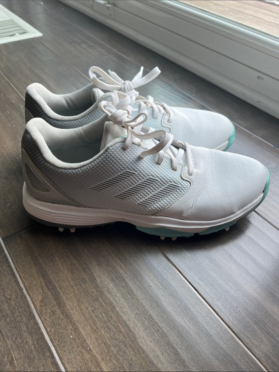 adidas Other - Adidas ZG21 White Golf Shoes with Light Teal Accents